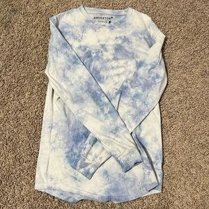 Boys white and blue long sleeve